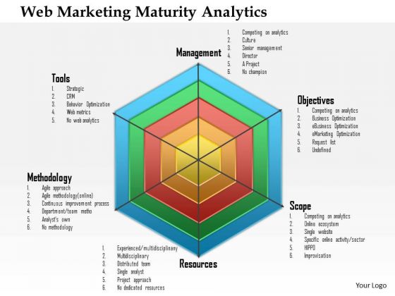 Business Framework Web Marketing Maturity Analytics PowerPoint Presentation