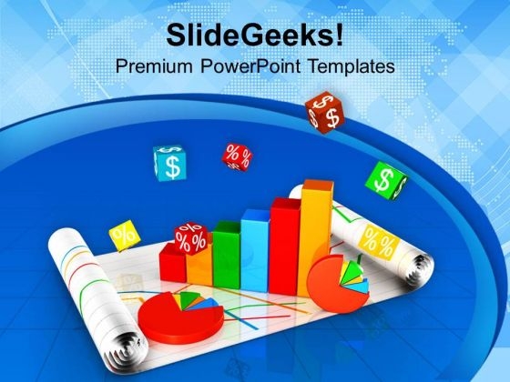Business Graph With Pie Chart Marketing PowerPoint Templates Ppt Backgrounds For Slides 0513