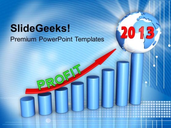 Business Growth Graph Global PowerPoint Templates Ppt Backgrounds For Slides 1212