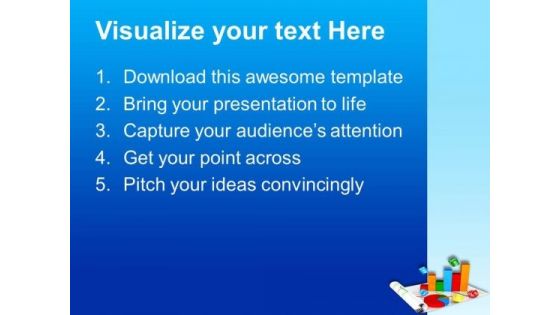 Business Growth Pie And Bar Chart PowerPoint Templates Ppt Backgrounds For Slides 0513