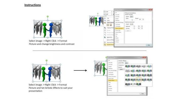Business Growth Strategy 3d Team Leaders Shaking Hands Character Modeling