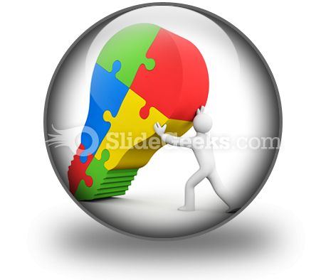 Business Idea Bulb PowerPoint Icon C
