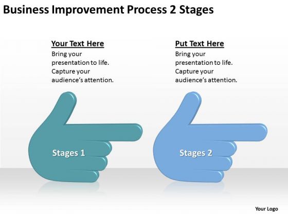 Business Improvement Process 2 Stages Ppt Preparing Plan PowerPoint Templates