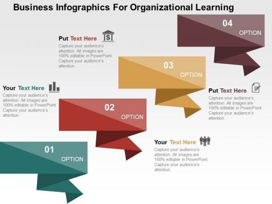 Business Infographics For Organizational Learning PowerPoint Template