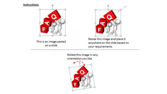 Business Intelligence Strategy 3d Red Cubes Of Faq Character Models