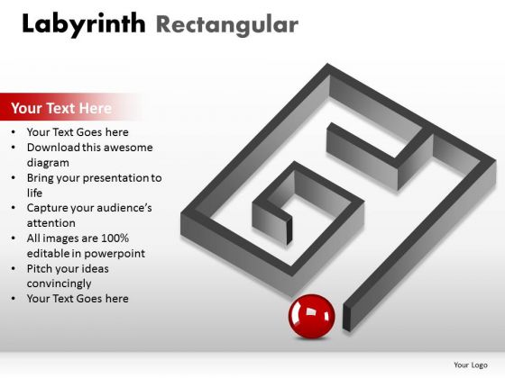 Business Labyrinth Rectangular PowerPoint Slides And Ppt Diagram Templates