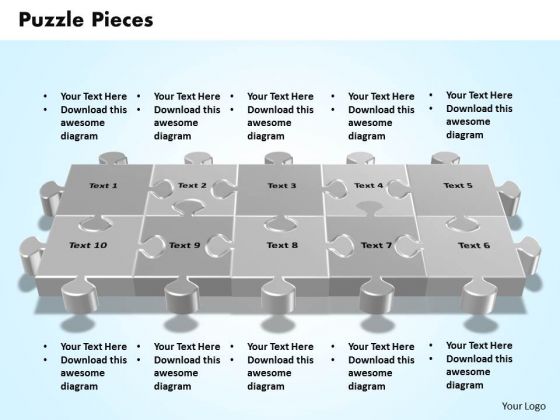 Business Leadership PowerPoint Templates Business 3d Interconnected Jigsaw Puzzle Pieces Ppt Slides
