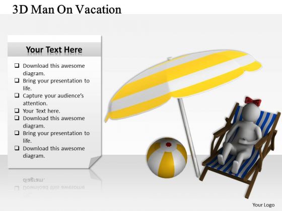 Business Level Strategy Definition 3d Man Vacation Character Models