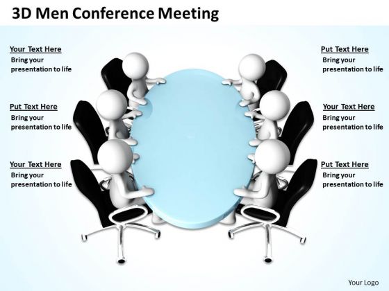 Business Logic Diagram 3d Men Conference Meeting PowerPoint Templates Ppt Backgrounds For Slides