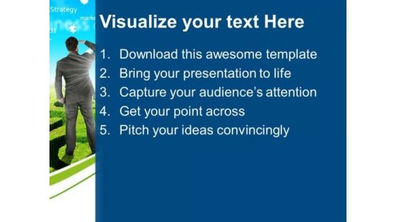 Business Man With Future Vision PowerPoint Templates Ppt Backgrounds For Slides 0313