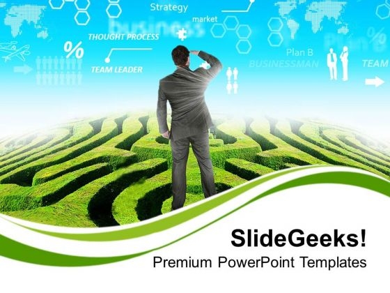 Business Man With Future Vision PowerPoint Templates Ppt Backgrounds For Slides 0313