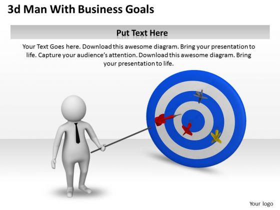 Business Management Strategy 3d With Goals Basic Concepts