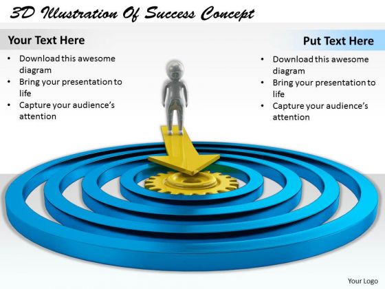 Business Marketing Strategy 3d Illustration Of Success Concept Character