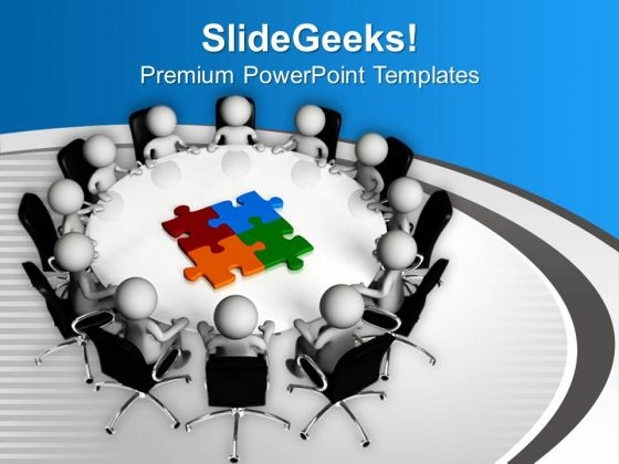 Business Meeting For Combining All Problems PowerPoint Templates Ppt Backgrounds For Slides 0713