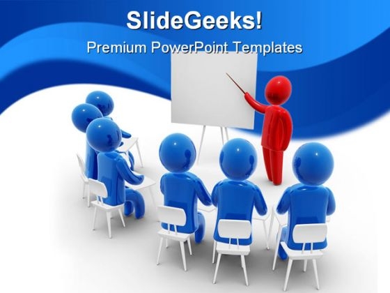 Business Meeting People PowerPoint Template 0810