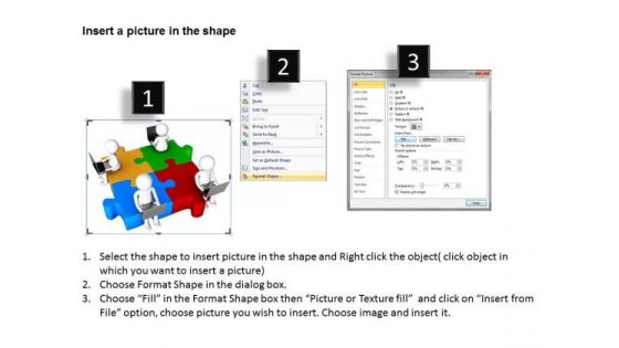 Business Men 3d Sitting On Puzzle PowerPoint Templates Ppt Backgrounds For Slides