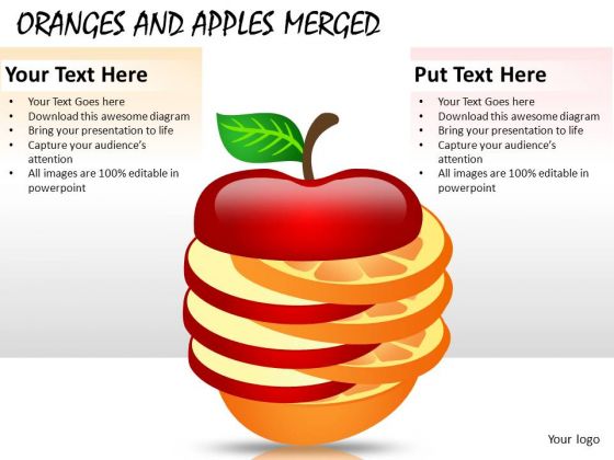 Business Merger Oranges And Apples PowerPoint Slides And Ppt Templates