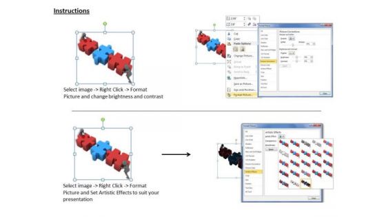 Business Model Strategy 3d People With Puzzle Adaptable Concepts