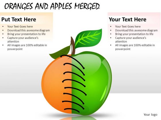 Business Oranges And Apples Merged PowerPoint Slides And Ppt Diagram Templates