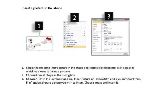 Business Organizational Chart Examples 3d Man And Puzzle With Jobs PowerPoint Templates