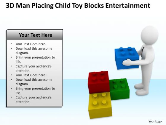Business People Child Toy Blocks Entertainment PowerPoint Templates Ppt Backgrounds For Slides