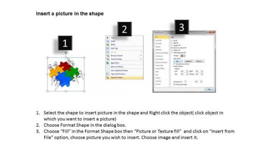 Business People Clip Art 3d Men Team Arranging Colorful Puzzles Problem PowerPoint Slides
