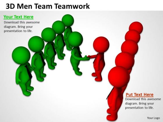 Business People Clip Art 3d Men Team Teamwork PowerPoint Templates