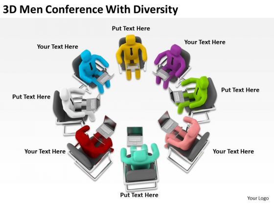 Business People Clip Art Conference With Diversity PowerPoint Templates Ppt Backgrounds For Slides