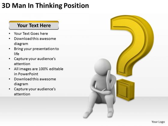 Business People Clip Art Man Thinking Position PowerPoint Templates Ppt Backgrounds For Slides