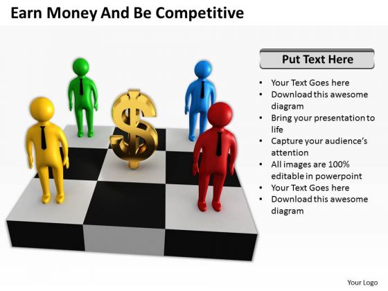 Business People Earn Money And Be Competitive PowerPoint Templates Ppt Backgrounds For Slides