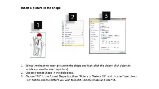 Business People Pictures To Fix Issues With Wrench PowerPoint Templates Ppt Backgrounds For Slides
