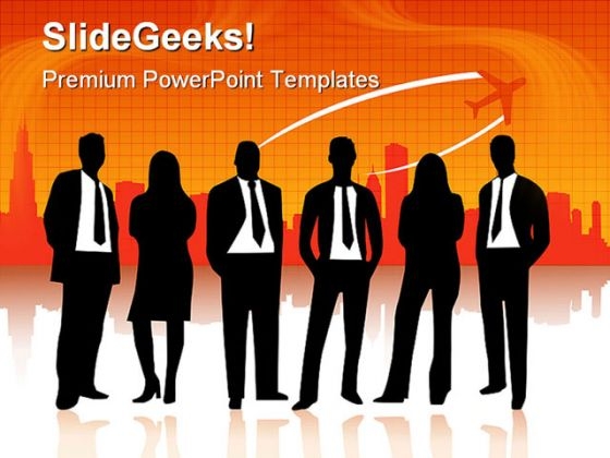 Business People Travel PowerPoint Themes And PowerPoint Slides 0411