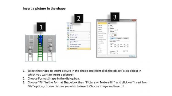 Business People Walking Competition To Win The Ladder Race PowerPoint Templates