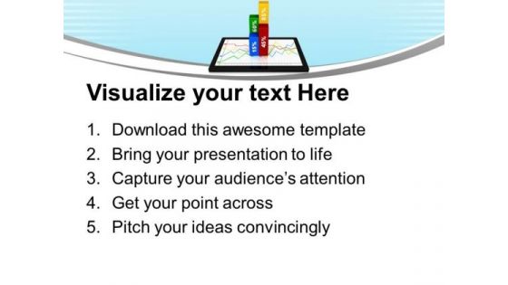 Business Percentage Chart On Tablet PowerPoint Templates And PowerPoint Themes 1012