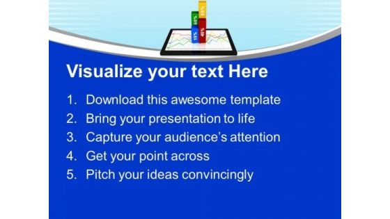 Business Percentage Chart On Tablet PowerPoint Templates And PowerPoint Themes 1012