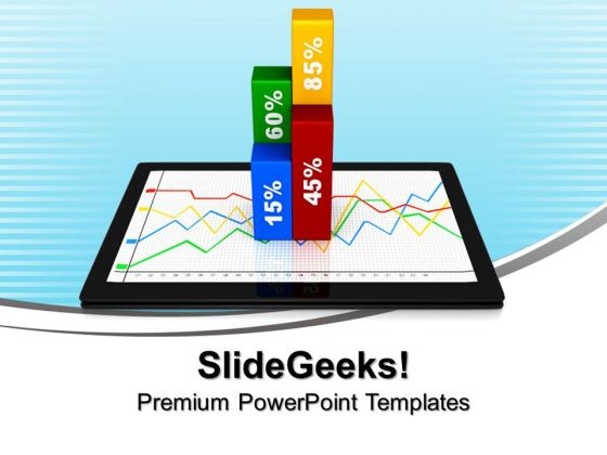 Business Percentage Chart On Tablet PowerPoint Templates And PowerPoint Themes 1012