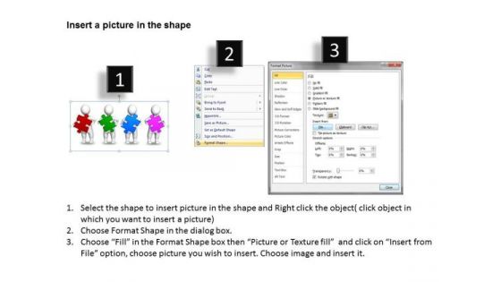 Business Plan Diagram 3d Men Holding Puzzles PowerPoint Slides