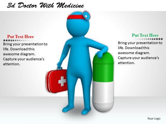 Business Plan Strategy 3d Doctor With Medicine Concept Statement