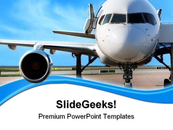 Business Plane Travel PowerPoint Themes And PowerPoint Slides 0511