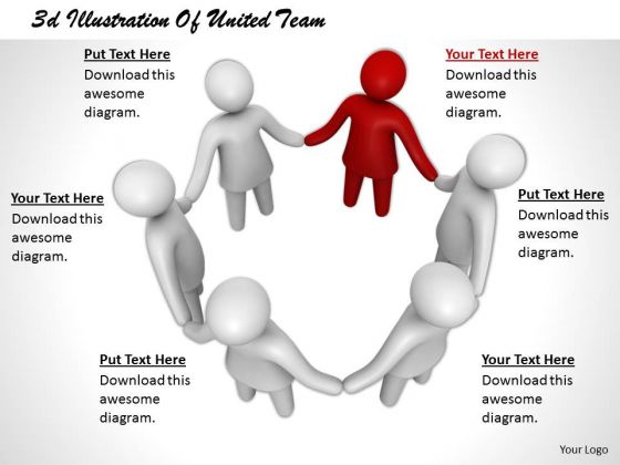 Business Planning Strategy 3d Illustration Of United Team Concept Statement