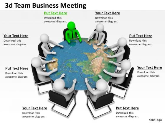Business Planning Strategy 3d Team Meeting Characters