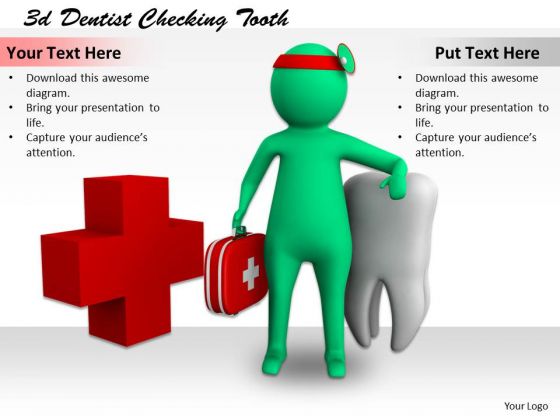 Business Policy And Strategy 3d Dentist Checking Tooth Characters