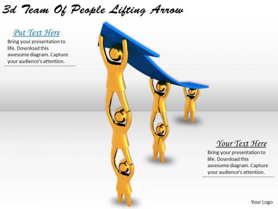 Business Policy And Strategy 3d Team Of People Lifting Arrow Concepts