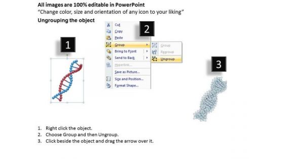 Business PowerPoint Template Dna Double Structure For Health Theme Ppt Templates