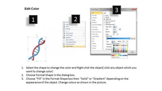 Business PowerPoint Template Dna Double Structure For Health Theme Ppt Templates