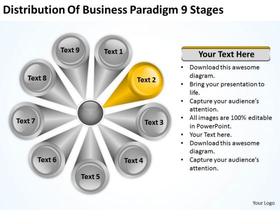 Business PowerPoint Theme Paradigm 9 Stages Your Plan Slides