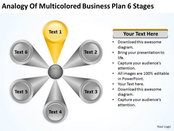 Business PowerPoint Theme Plan 6 Stages Planning Templates