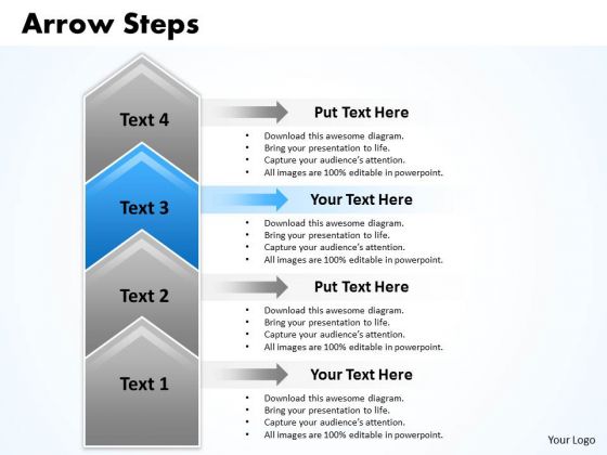 Business Ppt Arrow Create PowerPoint Macro 4 Stages Management Graphic