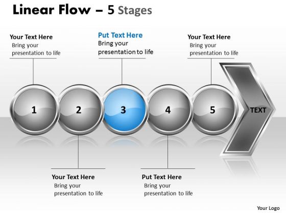 Business Ppt Theme Collinear Representation Magazines Of 5 Concepts PowerPoint Slides 4 Image