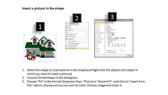Business Process Diagram Chart 3d Family With Sweet Home PowerPoint Slides